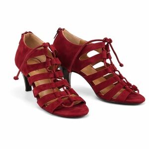 Style & Co Burgundy Suede Cage Heels Size 6 Lace-Up
Sandals